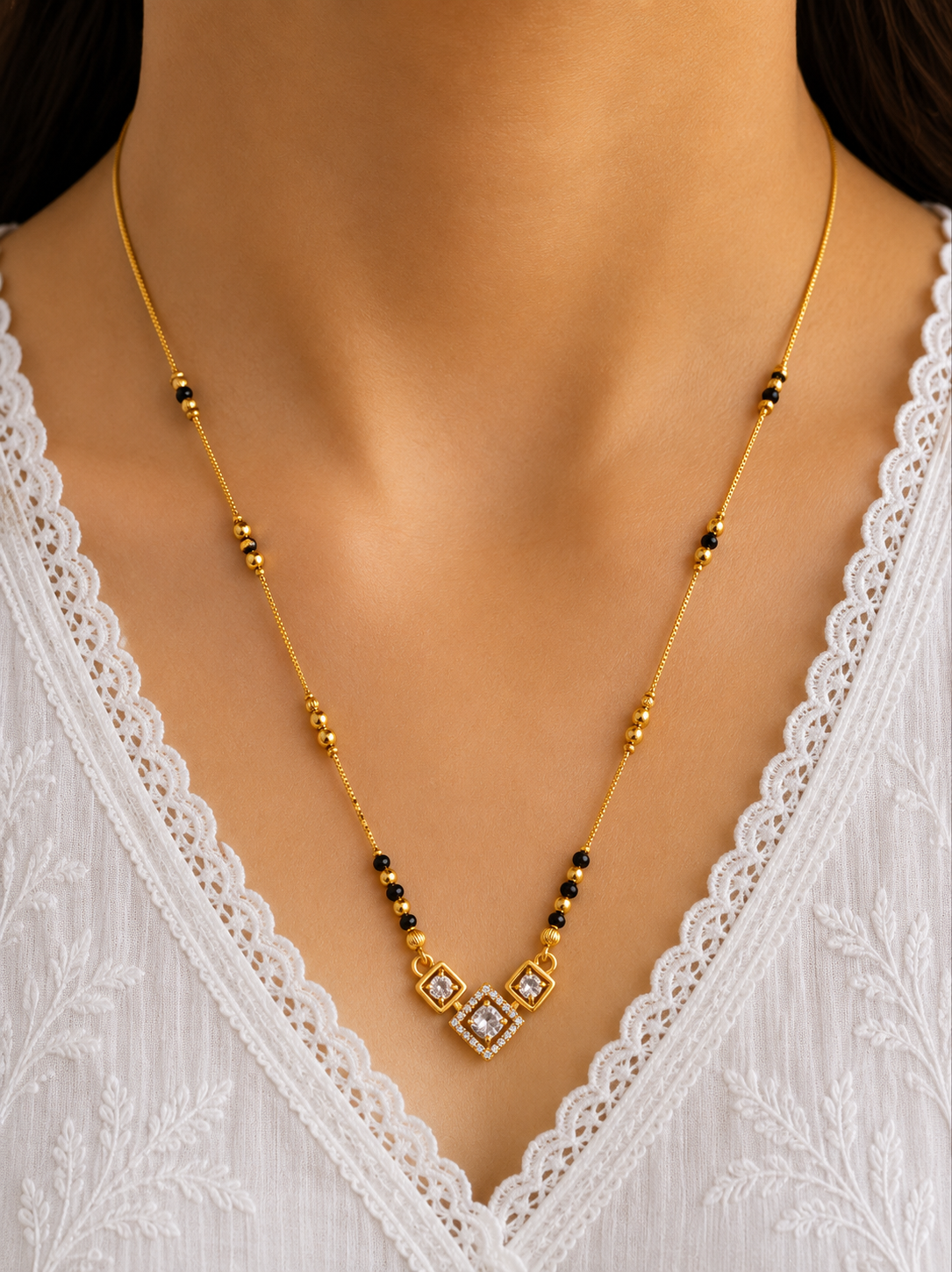 Trio Square Mangalsutra