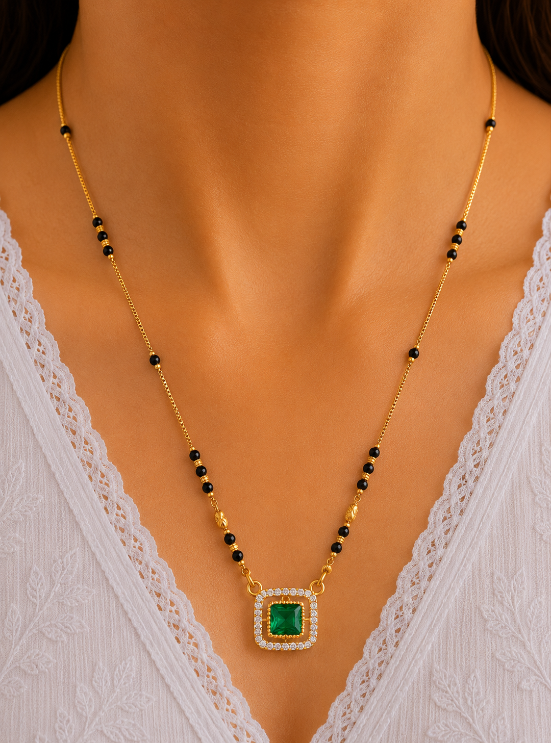 Emerald Glow Mangalsutra