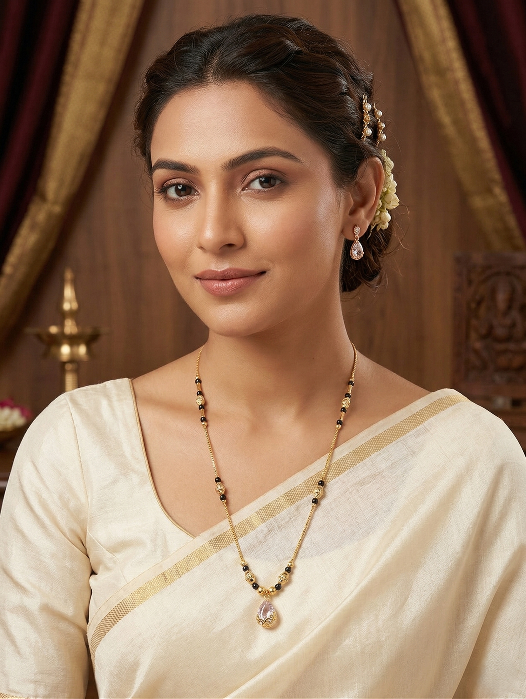 White Stone Mangalsutra