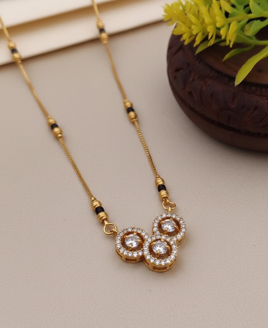 Triple Halo Mangalsutra