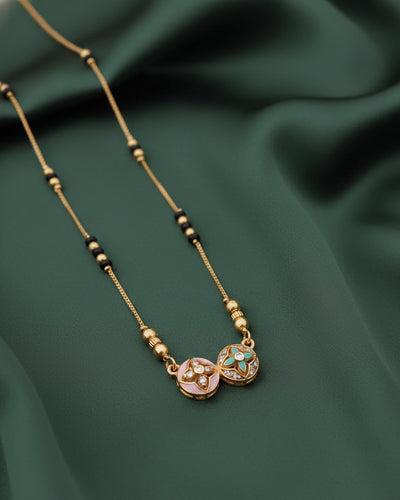 Dual Floral Charm Mangalsutra