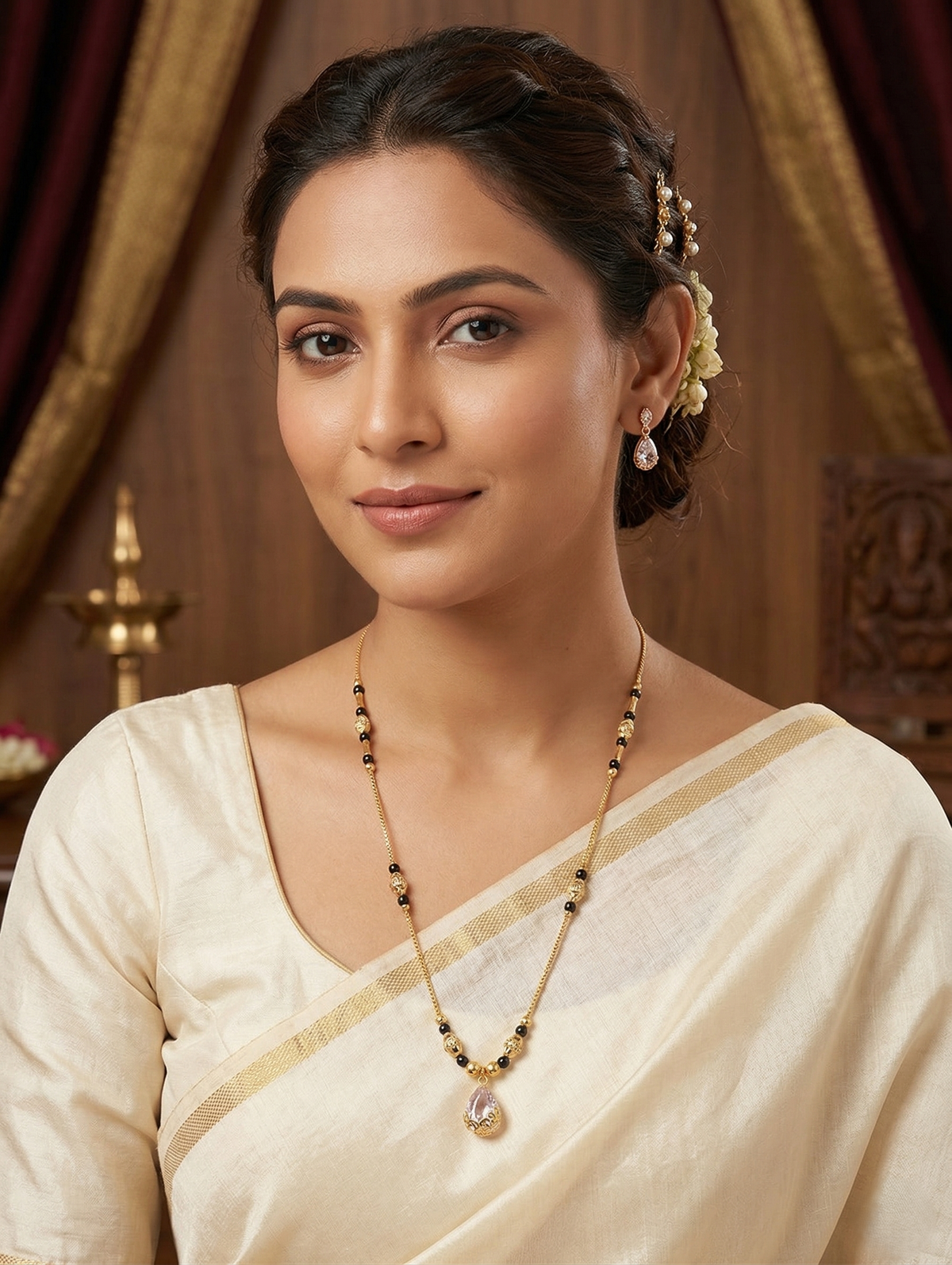 White Stone Mangalsutra
