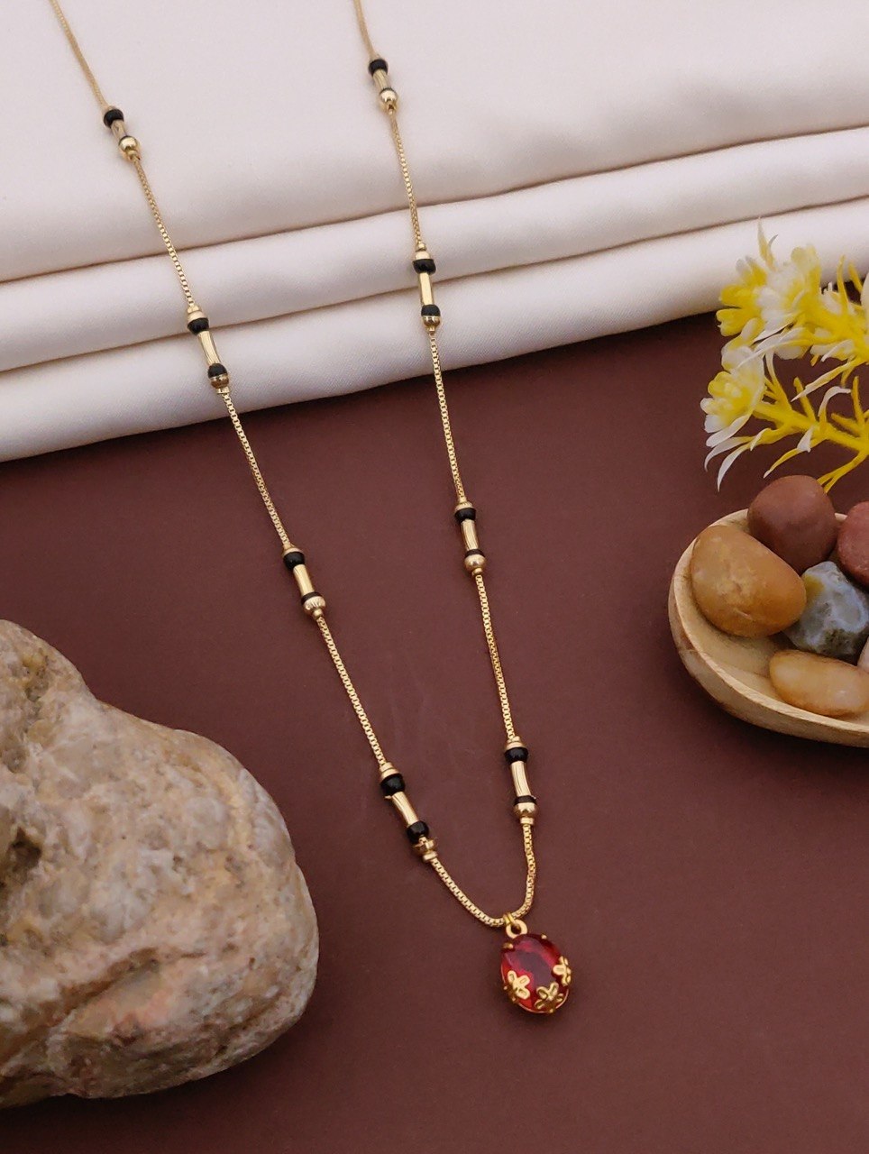 Red Stone Mangalsutra